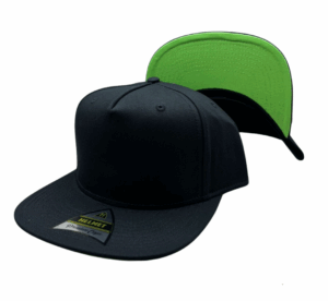 Helmet 5 Panel Negro plana undervisor verde