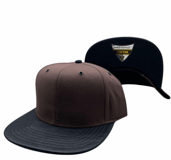 Helmet 6 Panel Cafe Vicera Tipo Piel