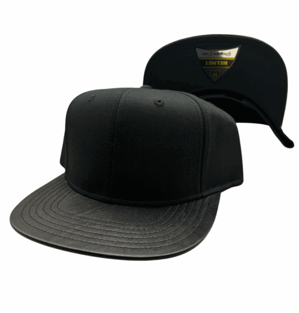 Helmet 6 Panel Negro Vicera Tipo Piel