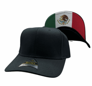 Helmet Snap 6 Panel Curva Negro Bandera De Mexico