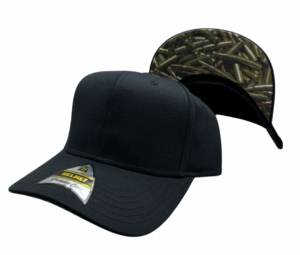 Helmet 6 Panel Negro Semicurva Undervisor Bullets