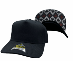 Helmet 5 Panel Negro semicurva undervisor cartas