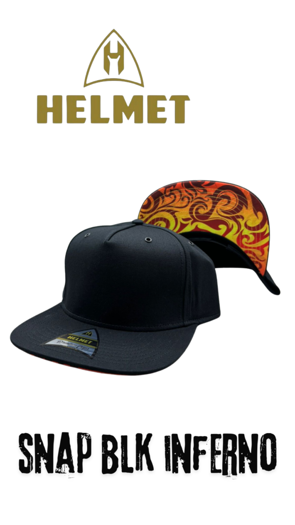 Helmet 5 Panel Negro Undervisor Fire