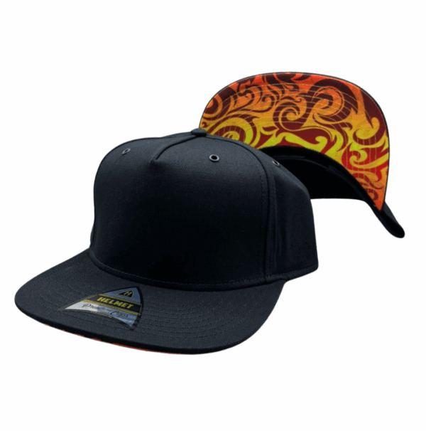 Helmet 5 Panel Negro Undervisor Fire