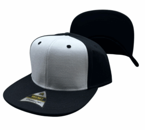 Helmet 6 Panel Negro Frente Blanco