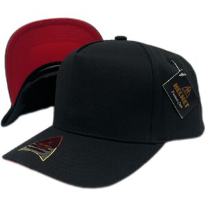 Helmet Snap 5P Curved Negro con undervisor Rojo