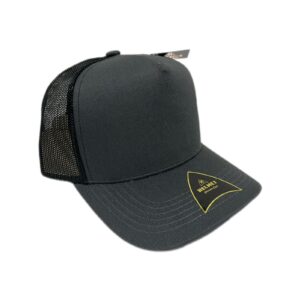 Helmet 5 Panel Trucker Gris Con Malla Negro
