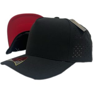 Helmet Snap 5P Curved Laser Negro con undervisor Rojo