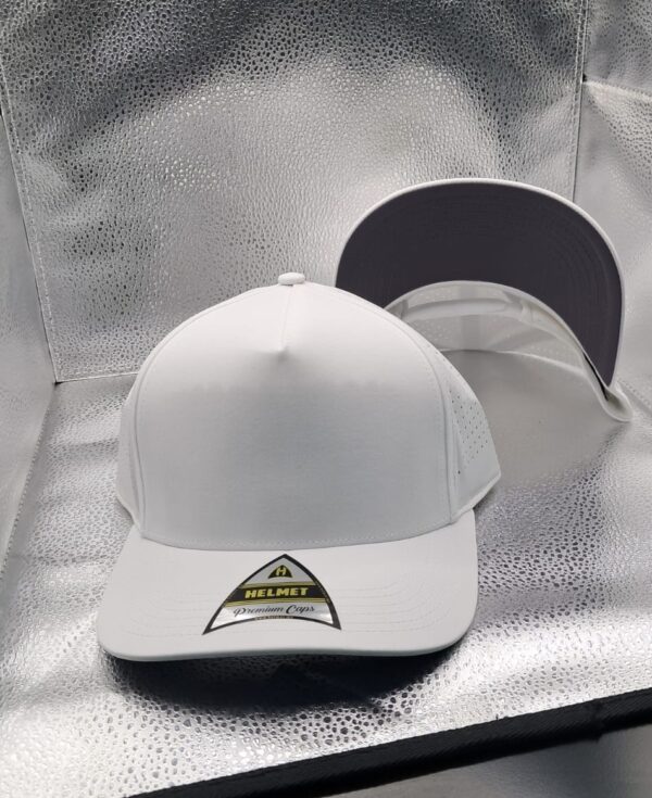 Helmet Snap 5P Curved Laser Blanco undervisor gris