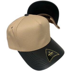 Helmet 5 Panel Beige Curva Vicera Tipo Piel