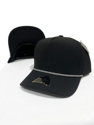 Helmet Dryfit Laser Cuerda 5Panel Negro