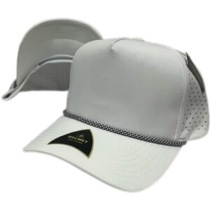 Helmet Dryfit Laser Cuerda 5Panel Blanco