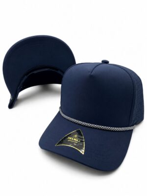 Helmet Dryfit Laser Cuerda 5Panel Marino