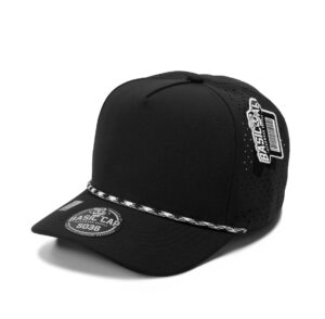 5 Panel Basic Laser Curva Negro Con Cordon 5036