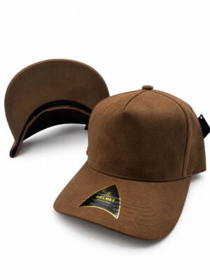 Helmet Gamuza 5 Panel Suede Curva Cafe