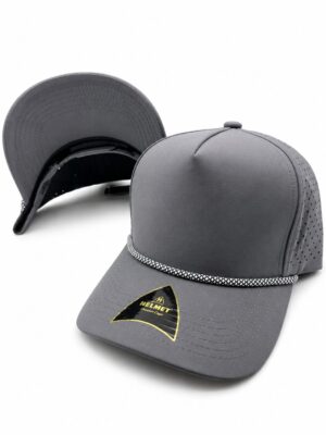 Helmet Dryfit Laser Cuerda 5Panel Gris