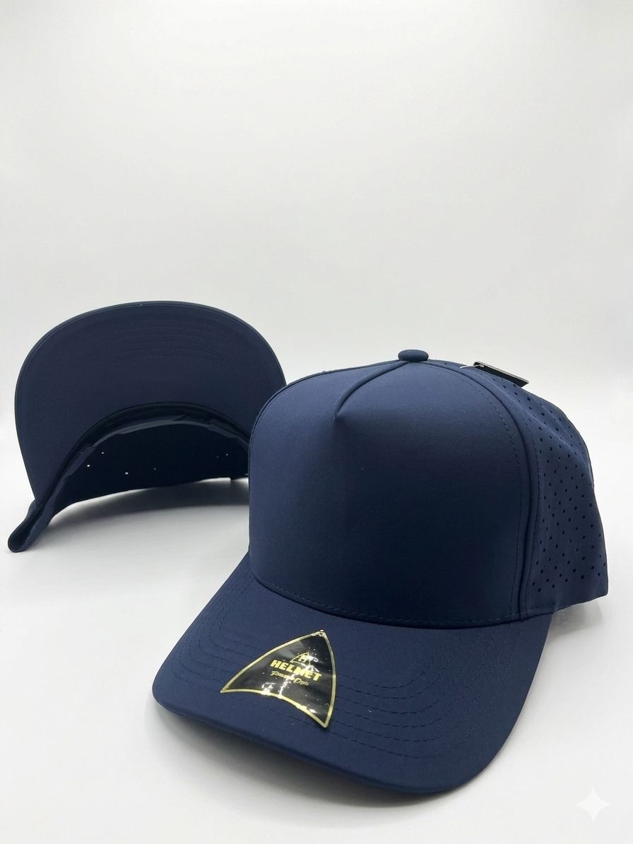 Helmet Snap 5P Curved Laser Marino